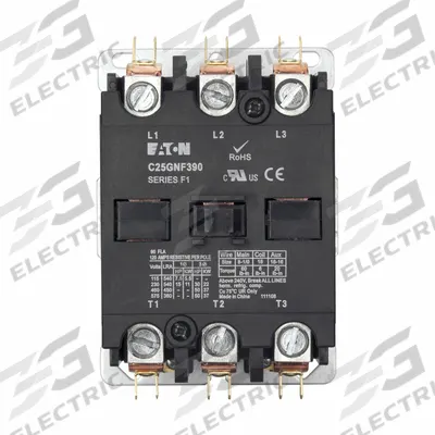 EATON Definite Purpose Magnetic Contactor: 3 Poles, 120V AC, 90 A - Non-Reversing Definite Purpose Contactors