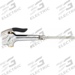 SPEEDAIRE Air Gun: Thumb-Lever Grip, Aluminum, 1/4 in Female NPT, 1 Nozzle(s), Straight, Focused (MPN 458J37). Key specifications — attr1328526: Aluminum; attr1328500: Safety Nozzle; attr1328508: SPEEDAIRE; attr1328515: No; attr1328533: Yes.