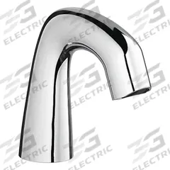 CHICAGO FAUCETS Bathroom Sensor Faucet: EQ Curved, Cast Brass, Polished Chrome Finish, Single-Post (MPN EQ-A11A-12ABCP). Key specifications — Brand: CHICAGO FAUCETS; Includes: Mounting Hardware; Series: EQ Curved.