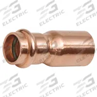 NIBCO Fitting Reducer,2" x 1-1/2",FTG X Press: Straight, 2 in CTS x 1 1/2 in CTS size, Copper (MPN 9009050PC). Key specifications — Brand: NIBCO; Series: PC600-2; Broad - Material for Bullet: Copper Or Bronze; Brand - Broad: NIBCO.