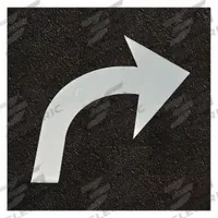 3M Pavement Tape Symbols & Legends: Pressure Sensitive Adhesive, 2 5/8 yd Lg, 73 in Wd, L270ES, 4 PK (MPN L270ES-RA). Key specifications — Product Type: Pavement Tape Symbols & Legends; Color: White; Brand: 3M; Installation Method: Pressure Sensitive Adhesive; Legend: Right Curve Arrow.