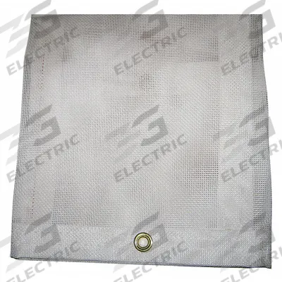 MAURITZON Tarp: 29.42 ft Lg, 9.75 ft Wd, Std Duty, 5 mil, Vinyl, White, 10 oz/sq yd - Mesh Tarps