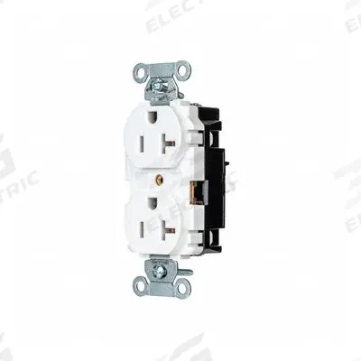 HUBBELL Receptacle: Duplex, 5-20, White, 125V AC, 20 A, 2 Pole / 3 Wire (MPN 5352STW) - General Purpose Receptacles