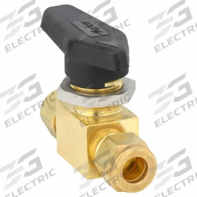 PARKER Manual Two-Way Ball Valve: 3/8 in, Brass, Straight, Compression x Compression - Brass Instrumentation Ball Valves