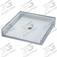 FIAT PRODUCTS Shower Floor: Rectangle, Barrier Free Threshold, Terrazzo, 38 5/8 in Overall Lg (MPN ADATN3636081). Key specifications — Material: Terrazzo; Drain Location: Center; Features: Recessed for Floor Installation; Brand: FIAT PRODUCTS.