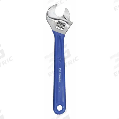 WESTWARD Adjustable Wrench: Alloy Steel, Chrome, 15 in Overall Lg - General Purpose Adjustable Wrenches