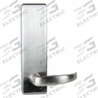 FALCON EXITS Mechanical Exit Device Trim: Chrome (MPN 510L-DT-Q US26D). Key specifications — Color: Silver; Product Type: Mechanical Exit Device Trim; Brand: FALCON EXITS; Outside Trim Type: Lever; Exit Device Style: Quantum; ADA Compliant: Yes.
