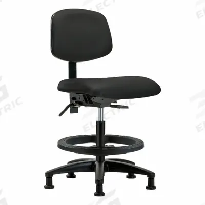 APPROVED VENDOR Ergonomic Chair: Vinyl, Armless, Ht Range 21 in to 28 1/4 in, 18 1/2 in Seat Wd - Vinyl Lab Chairs