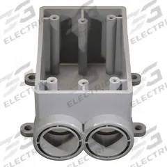 CANTEX Electrical Box: PVC, Rectangular, 1 Gangs, 1 in Hub Size, 21.8 cu in Capacity, Gray (MPN 5133543). Key specifications — Color: Gray; Brand: CANTEX.
