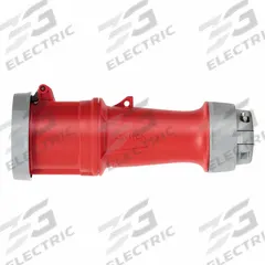 LEVITON Pin and Sleeve Connector: Red, 480V AC, Three Phase, 100 A, 3 Pole, 4 Wire, IEC Grounding (MPN 4100C7WLEV). Key specifications — Brand: LEVITON.