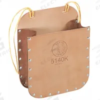KLEIN TOOLS Tool Pouch: For 3 in Belt Wd - Max, 1 Pockets, Brown, Leather (MPN 5140K). Key specifications — Closure Type: Open Top; Attachment: Tie Straps; Color: Brown; Brand: KLEIN TOOLS.