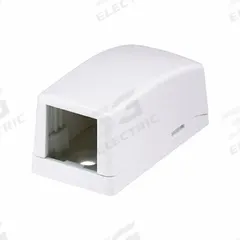 PANDUIT Surface Mount Box: Mini-Com, Mini Com, 1 Ports, White, Voice, Video & Data Applications (MPN CBX1WH-A). Key specifications — Brand: PANDUIT; Color: White.