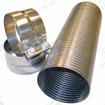 DAYCO Metal Exhaust Kit: 4 in Hose Inside Dia., 18 in Hose Lg, 304 Stainless Steel - Automotive Exhaust Hose Kits