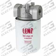 LENZ Return Line Hydraulic Filter: 60 gpm Max. Flow, 150 psi Max. Pressure, Paper, Single (MPN 221010). Key specifications — attr95846: Paper; attr98907: LENZ; attr95844: 25; attr95847: Single.