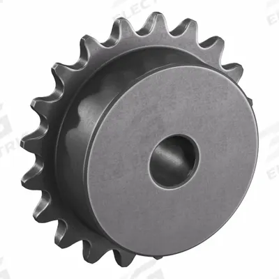 TSUBAKI Sprocket: One-Sided Hub, For Single Strands, 35, 20 Teeth, 2.397 in Pitch Dia - Size 35 Plain-Bore Roller Chain Sprockets