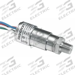ASHCROFT Pressure Switch: Piston Actuator, 1NO/1NC, 20 psi – 200 psi, 1/4" MNPT (MPN APAN41H012LB02200#-NSR). Key specifications — Electrical Connection Type: 3-18 AWG PVC Insulated 12" Wire Leads; Pressure Connection Type: 1/4" MNPT; Brand: ASHCROFT.