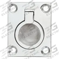 SUGATSUNE Recessed Folding Pull Handle: Unthreaded Holes, Stainless Steel, Silver, Ring, 0.591 in (MPN 26900). Key specifications — Mounting Type: Unthreaded Holes; Brand: SUGATSUNE; Color: Silver; Finish: Polished; Material Family: Stainless Steel.