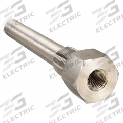 DWYER Threaded Thermowell: Stainless Steel, For 9 in Stem Lg, 9 in Insertion Lg, For 1/2 in Stem Dia (MPN TE-TNS-N094N-14). Key specifications — Maximum Operating Temperature: 1,200°F/648°C; Brand: DWYER; Maximum Operating Pressure: 3,700 psi.