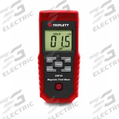 TRIPLETT Magnetic Field Meter: 200mG/2000mG/20µT/200µT, 300 Hz Max Freq Measurement, 4 Digits (MPN EMF20). Key specifications — Testing Functions: Low Frequency Electromagnetic Fields; Magnetic Field Measurement Accuracy: +/-(2.5% +/-6 digits); Magnetic Field Ranges: 20µT/200µT; Brand: TRIPLETT; Alert Type: Digital Display.