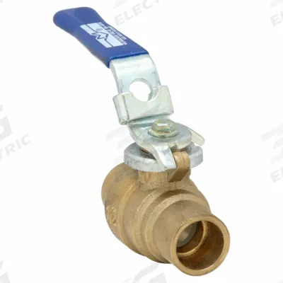 MILWAUKEE VALVE Manual Two-Way Ball Valve: 1/2 in, Brass, Straight, Sweat x Sweat, Two-Piece - Brass Ball Valves