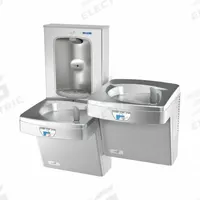 OASIS Bi-Level Drinking Fountain with Bottle Filler: On-Wall, 8 gph @ 50°F, Touchless Sensor, Silver (MPN PG8FEBFSLTT STN). Key specifications — Brand: OASIS; Housing Material: Stainless Steel; Filter Access: Top Panel Access; Housing Finish: Stainless; Chilling Capacity: 8 gph @ 50°F; Housing Color: Silver.