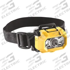 Safety-Rated Headlamp: 200 lm, 2.5 hr Run Time at Max. Brightness, 100 m Max Beam, 2 Light Outputs (MPN 49XX78). Key specifications — Brand: APPROVED VENDOR; Battery Requirements - Broad: Requires 3 AAA.