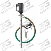 DAYTON Electric Drum Pump: Pump with Hose & Nozzle, 1 1/3 hp HP, 220 V AC, 18 gpm, SS (MPN 55EC82). Key specifications — Brand: DAYTON; Suction Tube Material: SS.