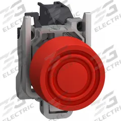 SCHNEIDER ELECTRIC Flush Push Button Operator: 22 mm, Metallic, Flush Profile, 1NC (MPN XB4BPS42GEX). Key specifications — Manufacturer Part Number: XB4BPS42GEX; Product Type: Push Button Operators; Series: XB4; Brand: SCHNEIDER; AC Contact Rating: 1.5 A @ 480 V; Action: Momentary; DC Contact Rating: 0.27 A @ 250 V; Operator Illumination: Non-Illuminated.