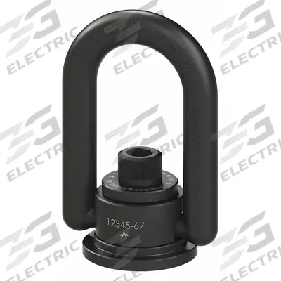ADB HOIST RINGS Hoist Ring: Pivot/Swivel, Black Oxide-Coated Steel, 5/8"-11 - High-Strength Forged Pivot & Rotate Hoist RIngs