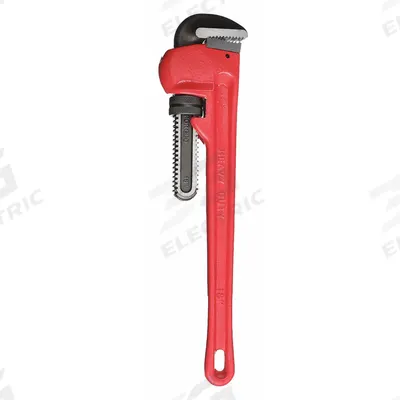 WESTWARD Pipe Wrench: Cast Iron, 2 1/2 in Jaw Capacity, Serrated, 18 in Overall Lg - Straight Pipe Wrenches