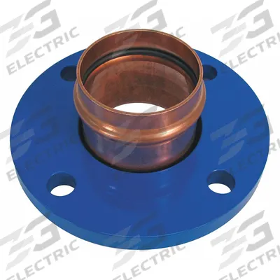 NIBCO Flange,2-1/2",Press End: Flange, 2 1/2 in CTS x 2 1/2 in Pipe size, Press-fit x Flange - Plumbing Copper & Bronze Press Tube Flanges