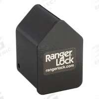 RANGER LOCK Standard & Long Shackle Padlock Guards: Steel, 2 3/4 in Guard Lg, 2 1/4 in Guard Wd (MPN RGST-00). Key specifications — attr1312286: Steel; attr1312296: RANGER LOCK; attr1351196: Guard.