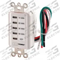 TORK Wall Switch Timer: 1 hr Max, 10 min Min, SPST, 120V AC, No Wall Plate Included, White (MPN D1060MW). Key specifications — Brand: TORK; Includes Hold: No Hold Included.