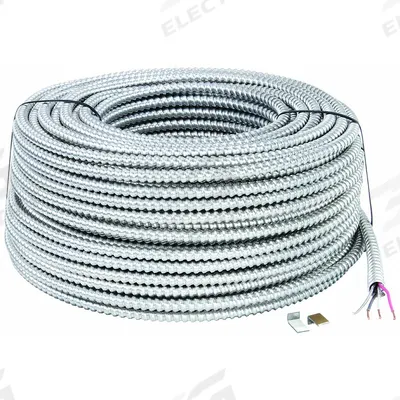 SOUTHWIRE Metal Clad Armored Cable: 10 AWG, 3 Conductors, Copper, 250 ft, Aluminum - Standard Metal-Clad Cables