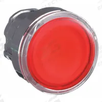 SCHNEIDER Flush Push Button: Red, 22 mm Mounting Size, Metallic, Momentary (MPN ZB4BW343). Key specifications — Brand: SCHNEIDER; Action: Momentary; Series: XB4; Push Button Material Type: Metallic.