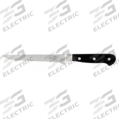 MERCER CUTLERY Boning Knife: Stiff, 6 in Overall Lg, Steel Blade, Black Handle, Forged - Boning Knives