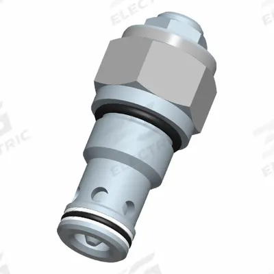 BUCHER HYDRAULICS Cartridge Valve: Screw-In, Screwdriver Adjustment, C12-20 Valve Cavity Size - Flow Control Cartridge Valves