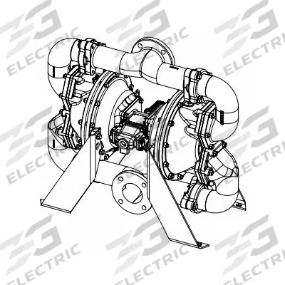 SANDPIPER Air Operated Double Diaphragm Pump: Stainless Steel Body, 3 in, Flange Connection - Stainless Steel Housing AODD Pumps
