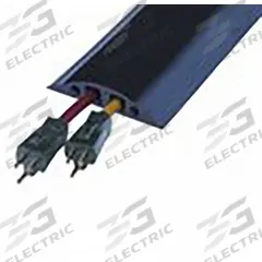Cable Protector: 2 Channels, 3/4 in Max Cable Dia, 5 3/4 in Overall Wd, 1 1/8 in Overall Ht, 5 ft Lg (MPN RFD6-5). Key specifications — Color: Black; Brand: CHECKERS; Load Capacity: 440 lb/Axle.
