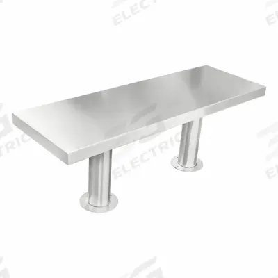 BLICKMAN Gowning Bench: 16 in Overall Wd, 18 in Overall Ht, 4 ft Overall Lg, Stainless Steel - Fixed-Height Stainless Steel Surfaced Lab Tables