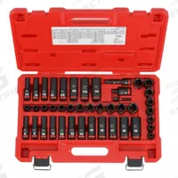 MILWAUKEE Impact Socket Set: 3/8 in Drive Size, Small Set (0-50 pieces) Set Size, 43 Pieces (MPN 49-66-7009). Key specifications — attr1204251: MILWAUKEE; attr1215453: 3/8 in; attr1215454: 8 mm to 19 mm; attr1224229: Friction.