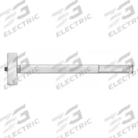 PRECISION Exit Device: 48 in Max Door Wd, Stainless Steel (MPN 3R02101RHRB630). Key specifications — Product Type: Exit Device; Brand: PRECISION; Exit Device Type: Rim; Outside Trim Type: Not Included; Exit Bar Style: Touchbar; ADA Compliant: Yes.