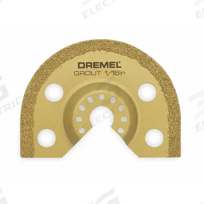DREMEL Oscillating Scraper Blade: 2 11/16 in Blade Wd, 2 3/4 in Blade Lg, Carbide Grit - Open-Back Universal OIS Mounted Blades