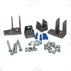 ASI GLOBAL Panel Bracket: Zinc, Bright, 4 in Overall Ht, 1 1/4 in Overall Wd (MPN 40-8515030). Key specifications — Hardware Pieces Included: (4) #10 x 5/8 in Barrel Nuts; Compatible Partition Material: Baked Enamel Steel; Finish: Bright; Component Type: End Panel Bracket; Brand: ASI GLOBAL PARTITIONS.