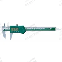 INSIZE Offset Scribing Jaw Digital Caliper: 0 in to 6 in /0 mm to 150 mm, Cabled (MPN 1166-150A). Key specifications — attr1184461: +/-0.0012 in; attr1184462: 0.0005 in/0.01 mm; attr1184471: Outside; attr1184472: Offset Scribing Point; attr1184496: INSIZE.