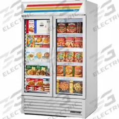 TRUE REFRIGERATION Freezer Merchandiser: 78 5/8 in x 47 1/8 in x 29 7/8 in, White, Swing, 8 Shelves (MPN GDM-43F-HC~TSL01). Key specifications — attr1277723: TRUE REFRIGERATION; attr1277683: R-290; attr1277688: Swing; attr1277691: Yes; attr1277694: White; attr1280729: GDM.
