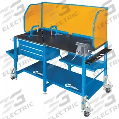 MILLER ELECTRIC Welding Table: 35 in Ht, 27 in Dp, 57 in Wd, 1,000 lb Wt Capacity (MPN 951793). Key specifications — Manufacturer Part Number: 951793; Brand: MILLER ELECTRIC; Includes: Tool Chest.