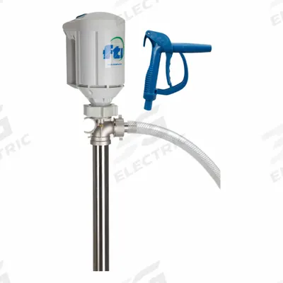 FINISH THOMPSON Electric Drum Pump: Pump with Hose & Nozzle, 4/5 hp HP, 115 V AC, 37 gpm - Centrifugal Electric Drum Pumps