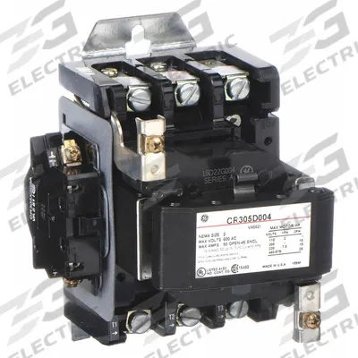 GE Magnetic Contactor: Non-Reversing, 3 Poles, NEMA Size 2, 45 A - Non-Reversing NEMA Contactors