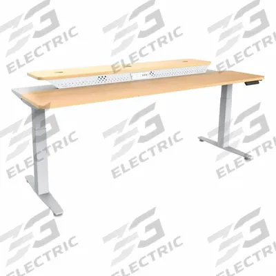 VERSADESK Electric Sit-Stand Desk: Maple, Wood, 72 in Overall Wd, 30 in Overall Dp - Electric Adjustable-Height Desks